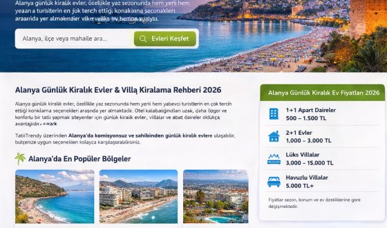 Alanya Günlük Kiralık Evler