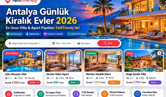 Antalya Günlük Kiralık Evler