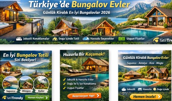 Türkiyedeki Bungalov Evler| Günlük Kiralık Bungalov Evler | TatilTrendy