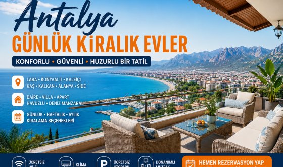 Antalya Günlük Kiralık Ev Rehberi 2026 | TatilTrendy