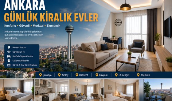 Ankara Günlük Kiralık Evler | Çankaya, Kızılay, Batıkent ve Merkezi Bölgeler Rehberi