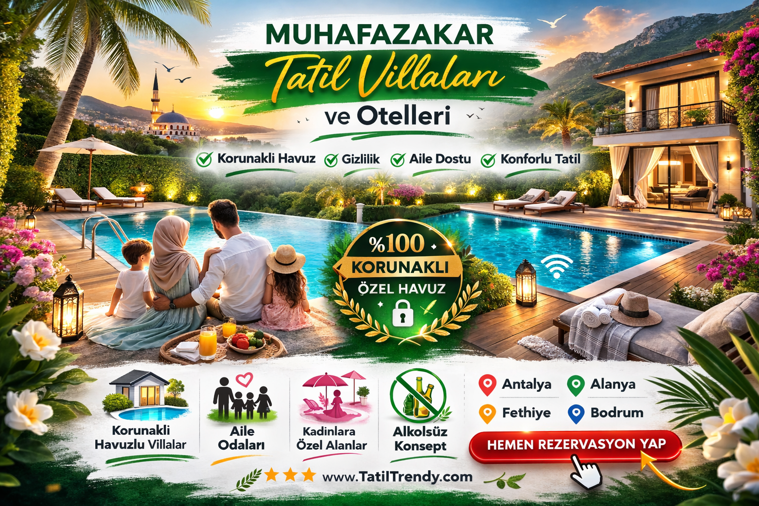 islami konsept oteller, alkolsüz oteller Türkiye